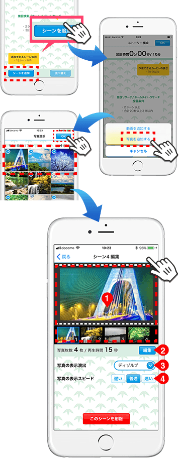 シーン作成機能使用イメージ