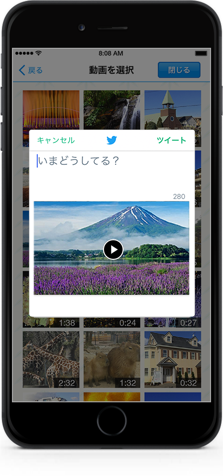 ツイッター投稿画面